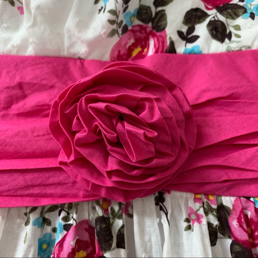 🌷3 for $25🌷City Triangles, US 11 (Juniors), White & Pink Floral Sleeveless Dress - Picture 3 of 7